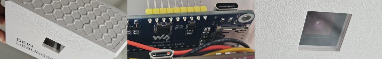 System diagram connecting sensor nodes to cloud infrastructure with a bee icon.
